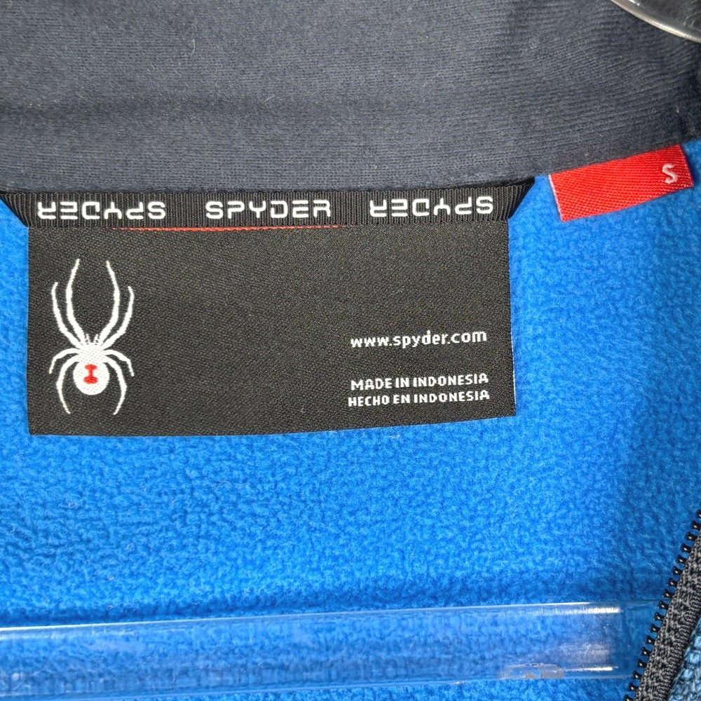 Spyder Women Blue Heathered Full Zip Fleece Lined Sweater Jacket‎ 1045348 Small - Picture 4 of 7